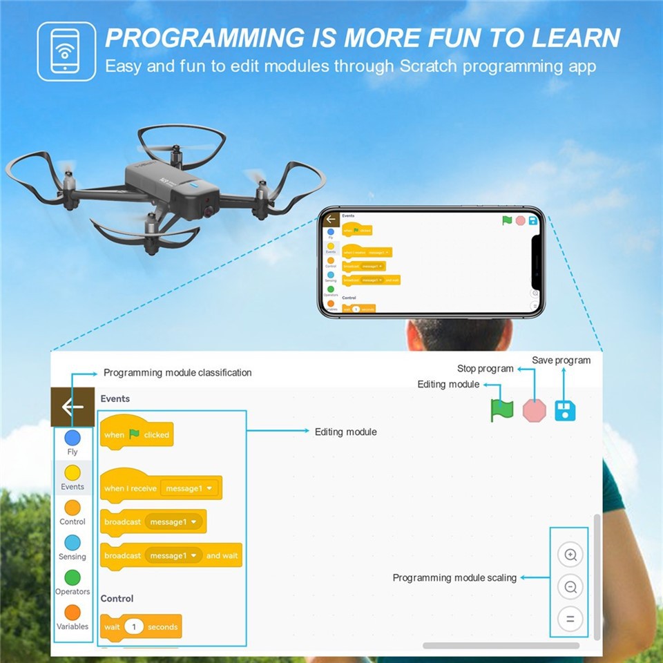 Education Programmable Drone With Camera factory